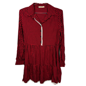 Buffalo Plaid Prairie Babydoll Shirt Dress Small